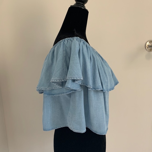 Off the Shoulder Denim Top - Picture 2 of 2